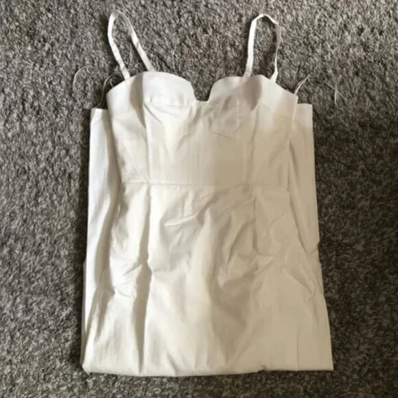 Reformation Alfred Cotton Midi Dress - White - Picture 4 of 6